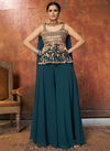 Acqua Blue Colour New Designer Heavy Wedding Wear Salwar Suit Collection DRS105